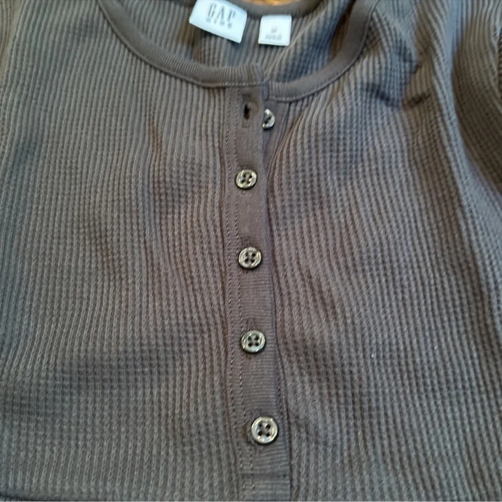 Graphite waffle Henley dress